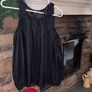 Black shoulder out blouse